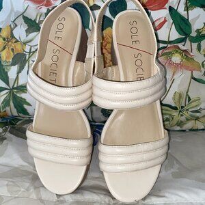 Sole Society Amberly Platform Slingback Sandals   Size 9.5